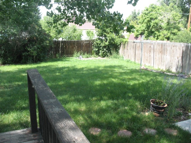 Picture of the backyard for the home at 910 Taft Ave, Cheyenne, WY 82001 - Cheyenne Home for Sale